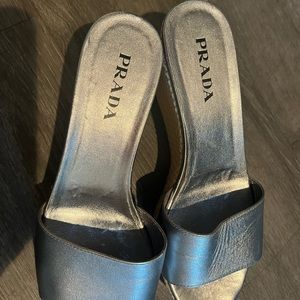 Prada slip on sandals